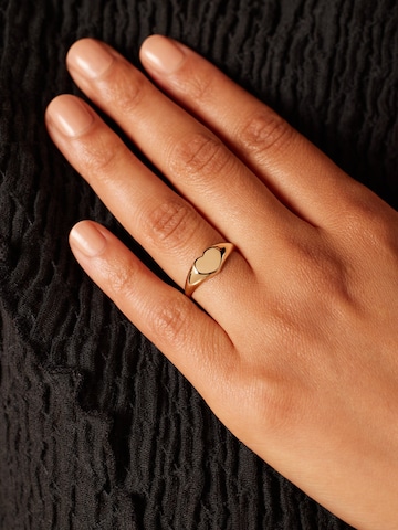 Lucardi Ring 'Klassisch' in Gold: Vorderseite