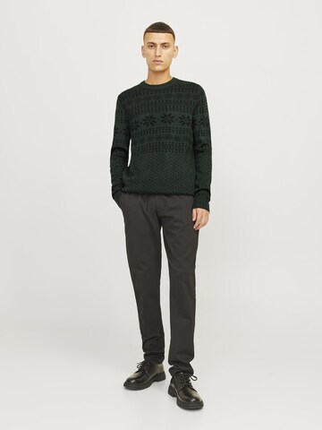 Pull-over 'JJXmas Gabriel' JACK & JONES en vert