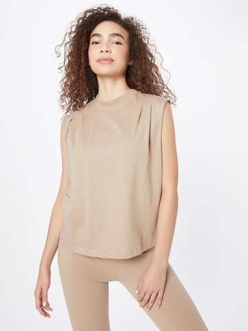 T-shirt Urban Classics en beige : devant