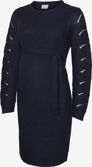 MAMALICIOUS Robes en maille 'New Lina' en bleu marine, Vue avec produit