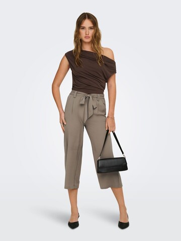 Wide Leg Pantalon 'ONLWinner' ONLY en marron : devant