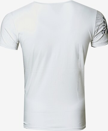 Rusty Neal T-Shirt mit seitlichem Druck in Weiß