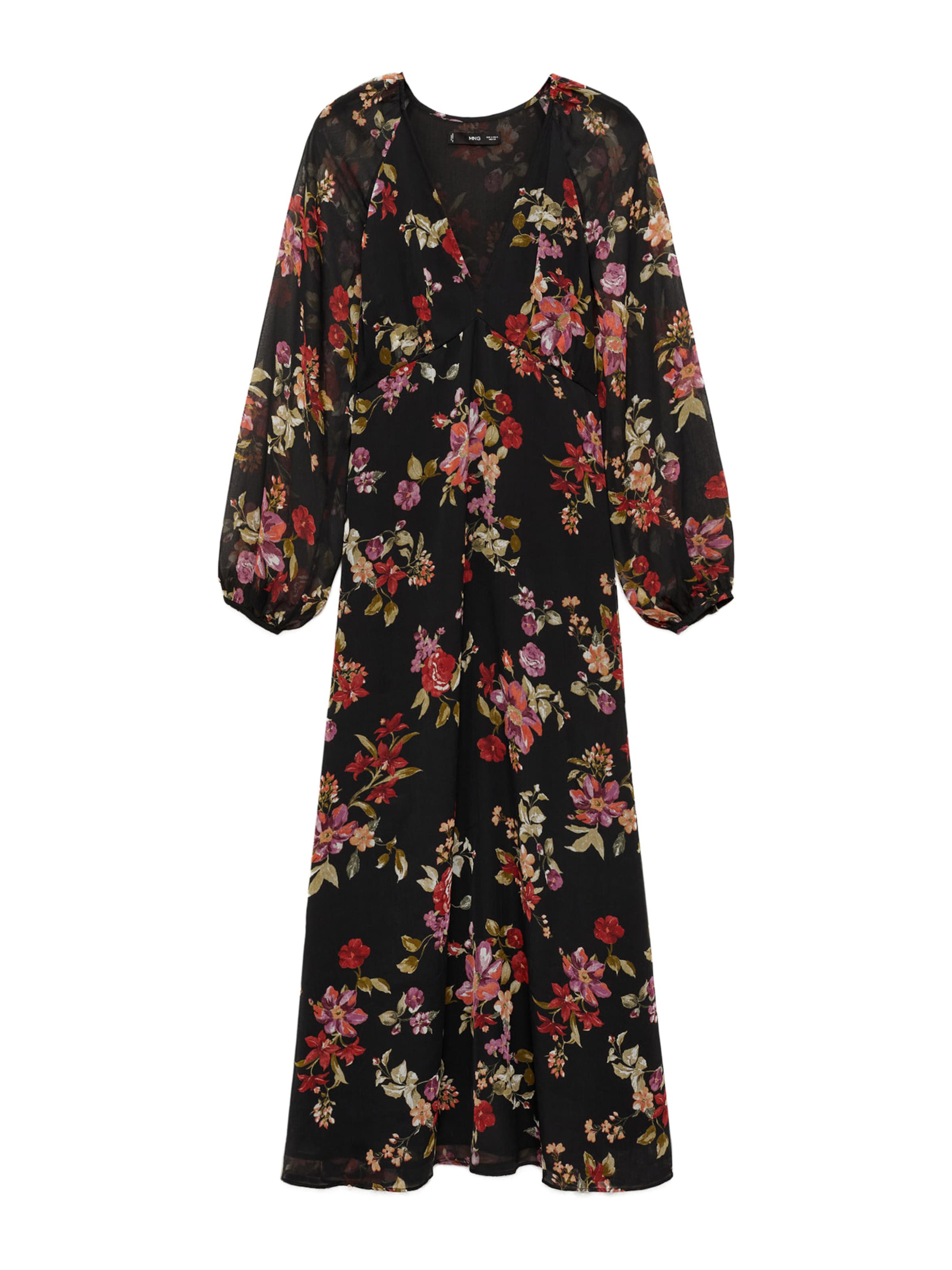 MANGO Šaty 'Savage' - Čierna: predná strana