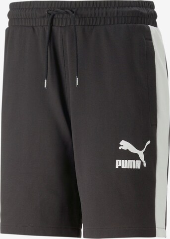 PUMA Regular Pants in Black: front