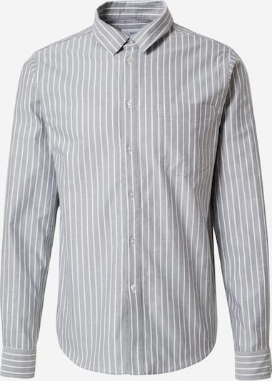 DAN FOX APPAREL Button Up Shirt 'Silas' in Grey / White, Item view