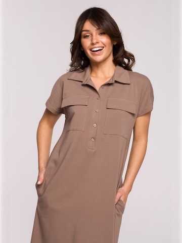 BeWear - Vestido camisero 'B222' en marrón