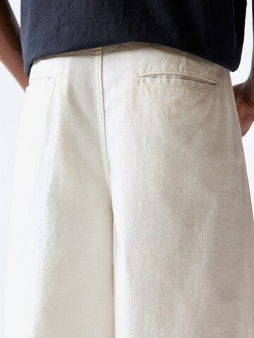Pull&Bear Baggy Broek in Wit