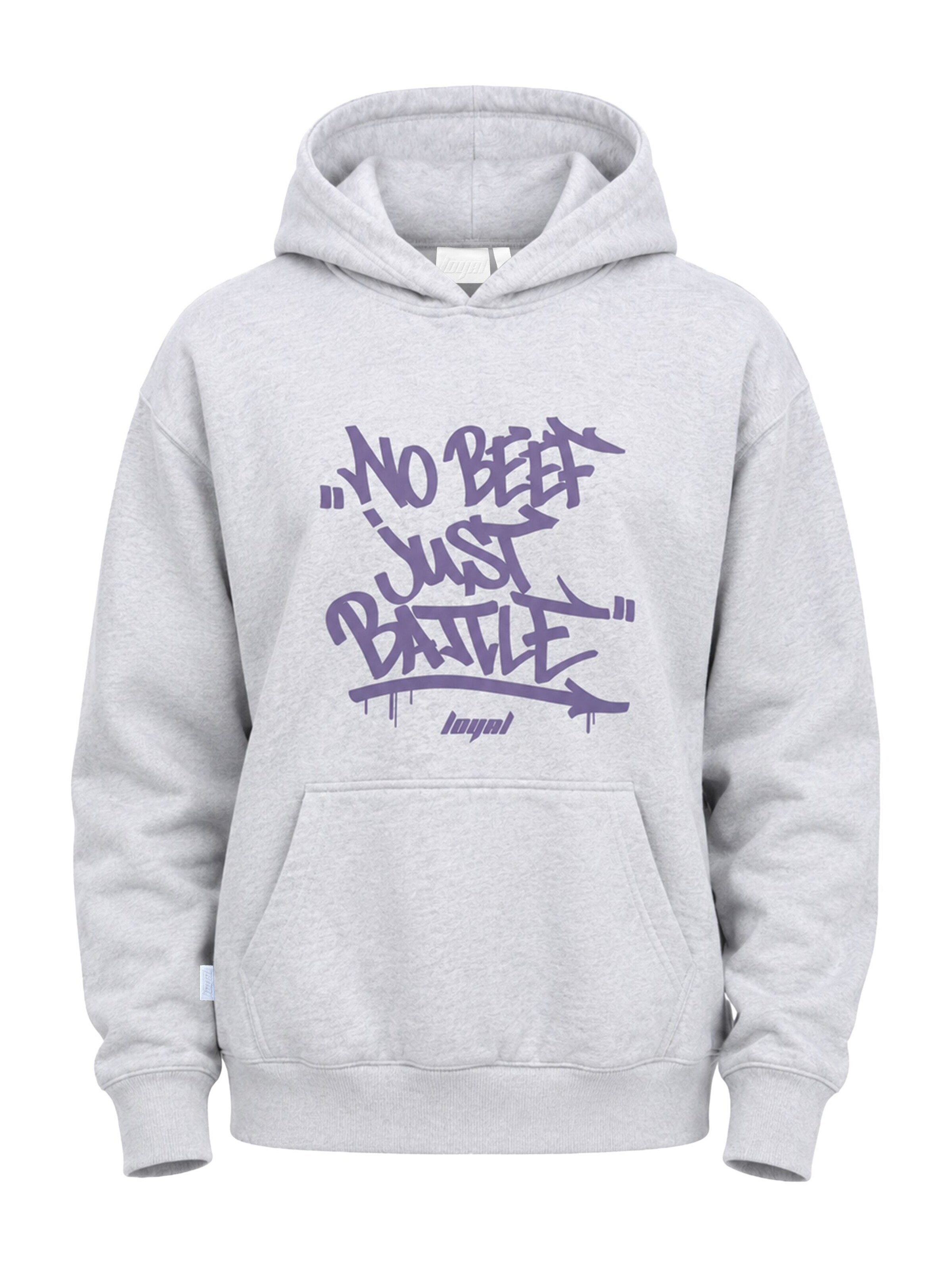 loyal Hoodie in  Loose Fit in Grau: Vorderseite