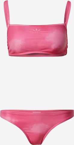 ADIDAS ORIGINALS Bustier Bikini 'Hills Hiker Allover-Print ' in Pink: predná strana