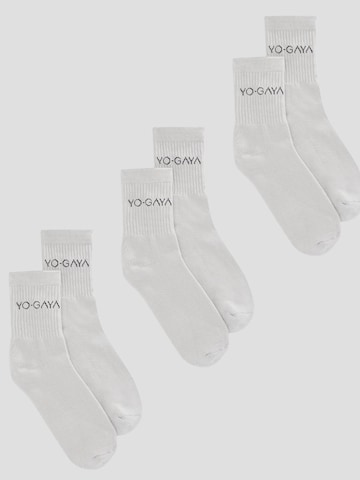 YO-GAYA Athletic Socks 'Socks - 3-Pack' in Grey: front