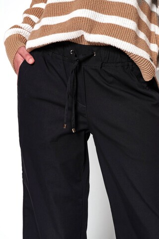 TONI Wide leg Broek in Zwart
