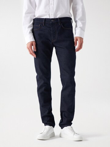 Coupe slim Jean Salsa Jeans en bleu : devant