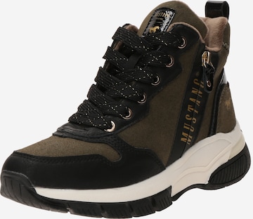 Bottines à lacets MUSTANG en vert : devant