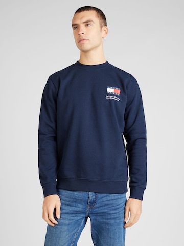 Tommy Jeans Mikina 'Essential' - Modrá: predná strana