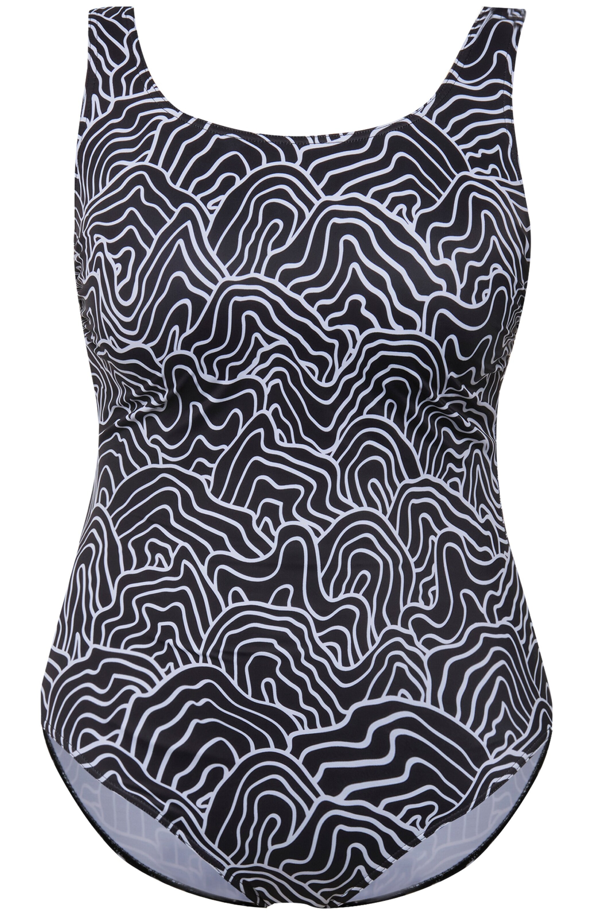 Bustier Maillot de bain Ulla Popken en noir : devant