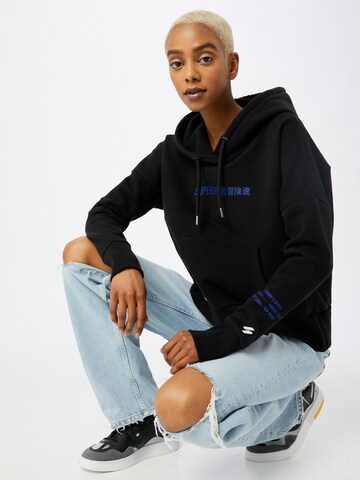 Superdry Sweatshirt 'Corporate' i svart