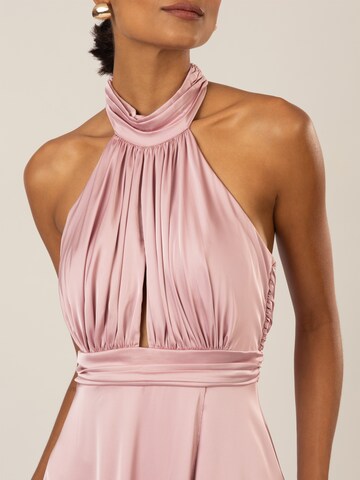 APART Langes Abendkleid aus Satin in Pink