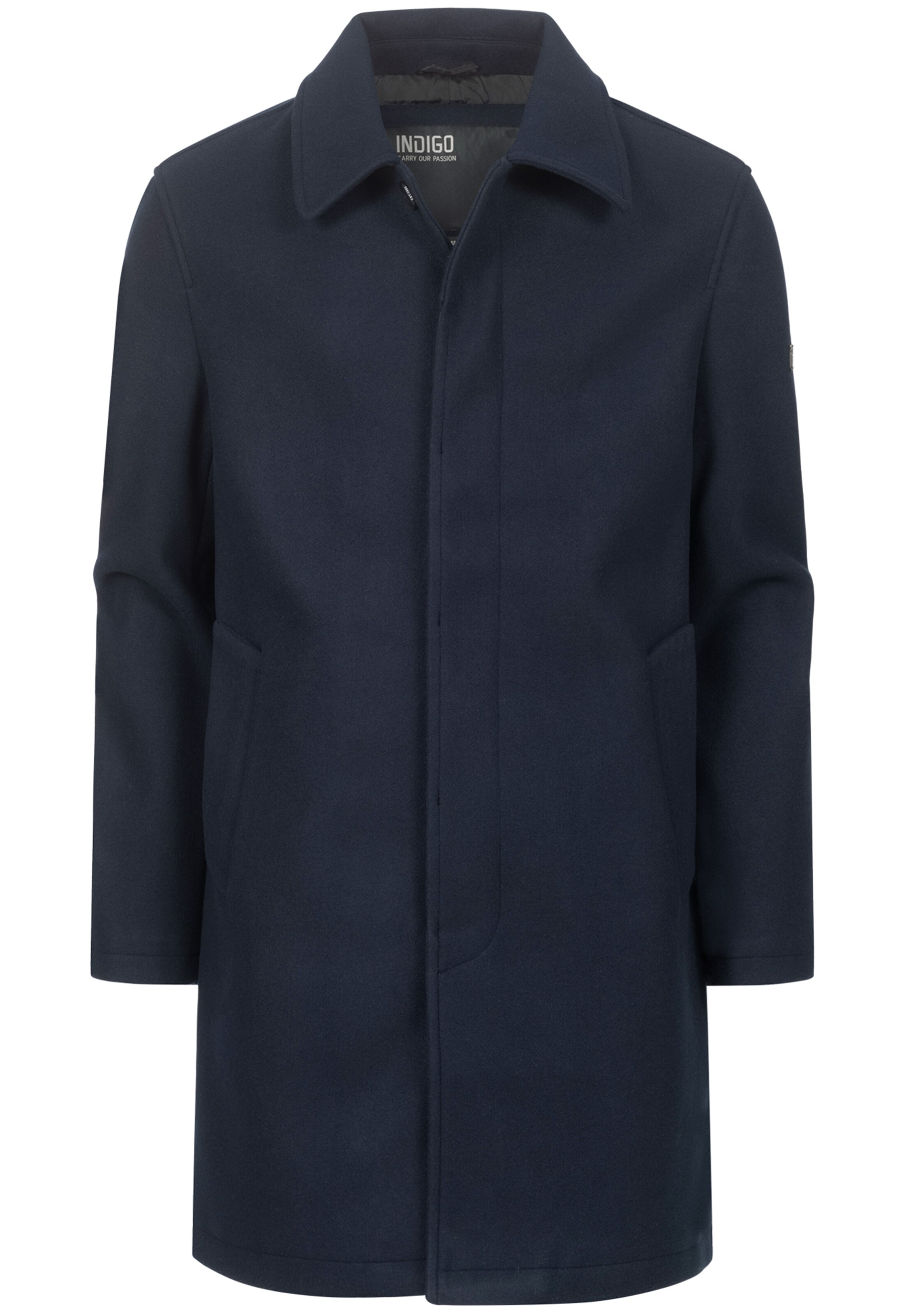 INDICODE JEANS Tussenjas 'Grandrim' in Blauw: voorkant