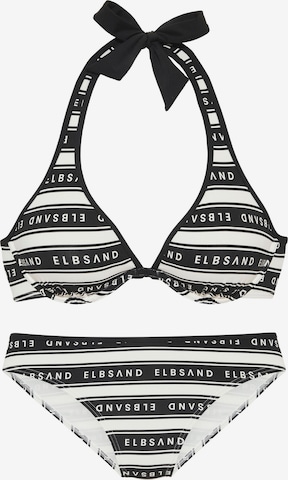 Triangle Bikini Elbsand en blanc : devant