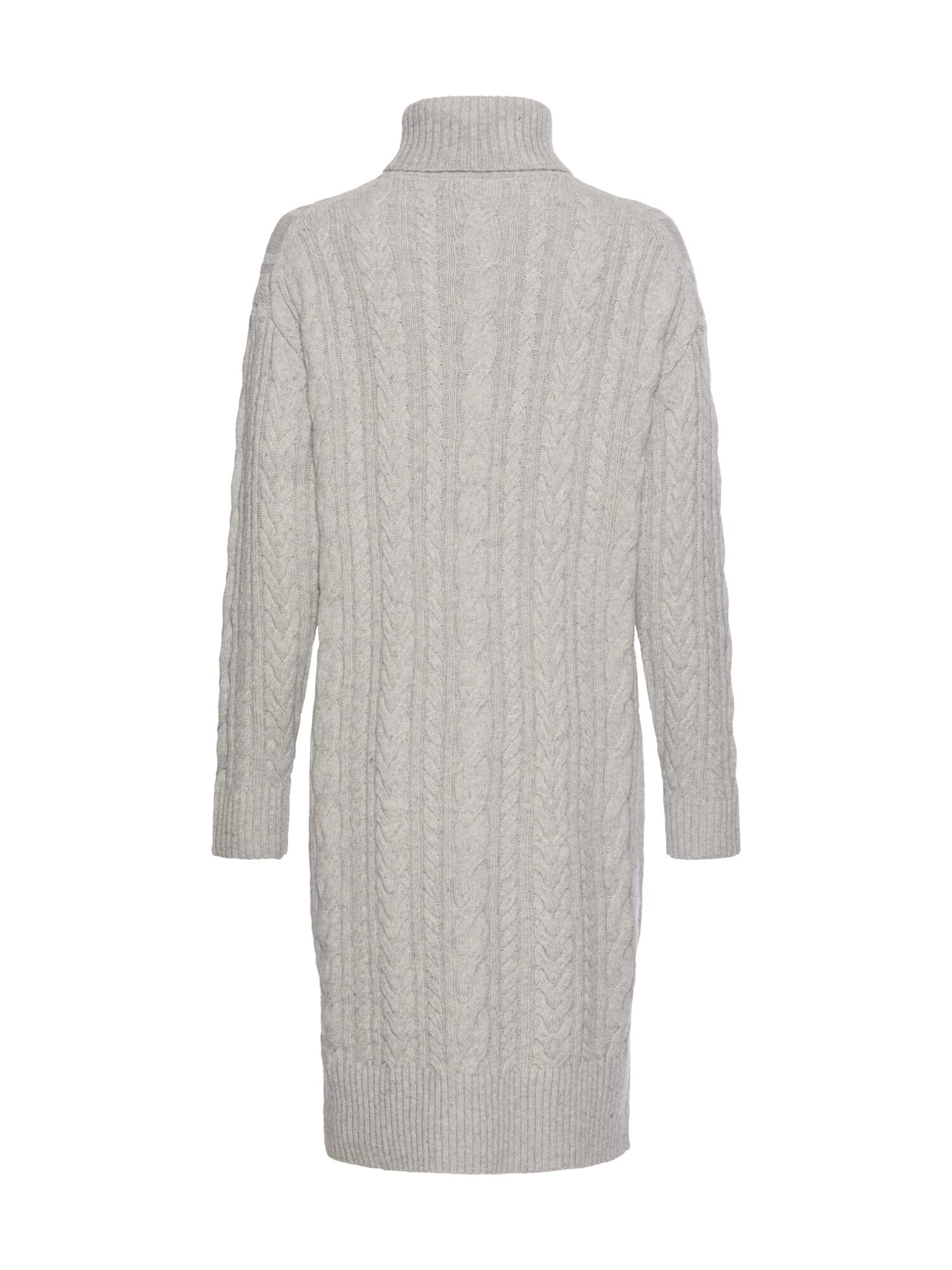 CAMEL ACTIVE Strickkleid mit Zopfstrickmuster in Grau