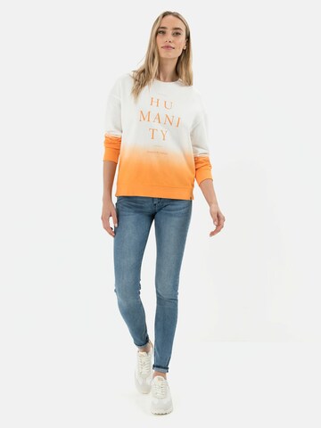 CAMEL ACTIVE Sweatshirt mit platziertem Print in Orange