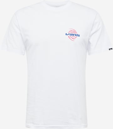 VANS - Camisa 'WORMHOLE WARPED' em branco: frente