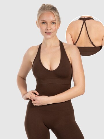 Smilodox Sporttop ' Daline ' in Bruin: voorkant