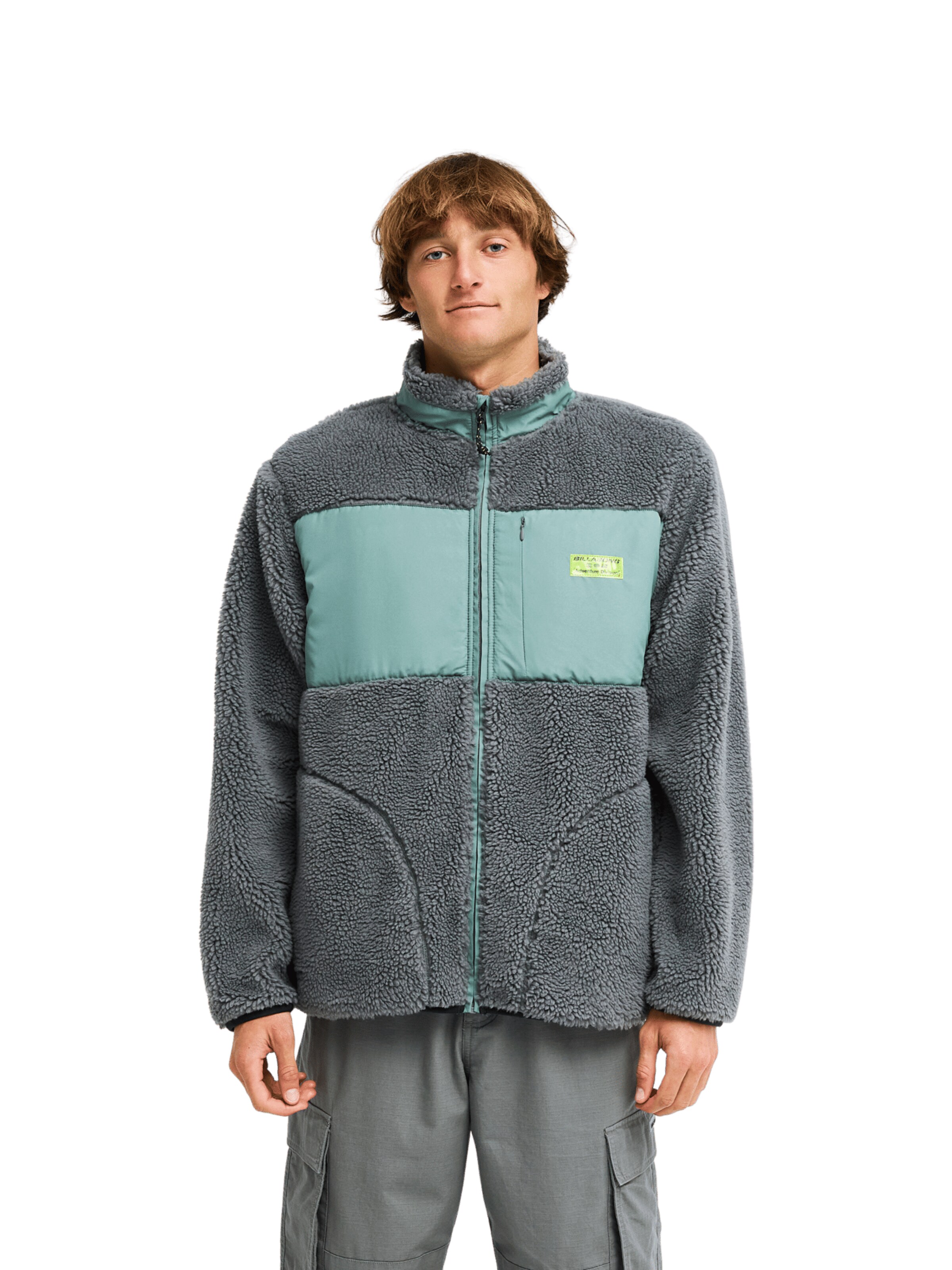 BILLABONG Fleece Jacket in Grey: front