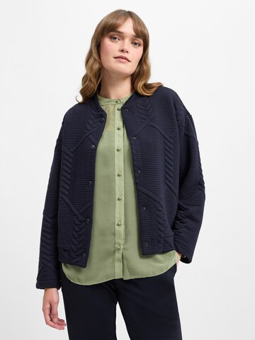 Franco Callegari Zip-Up Hoodie in Blue: front