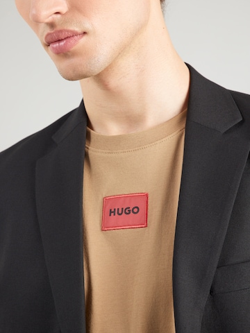 HUGO Koszulka 'Diragolino212' w kolorze beżowy