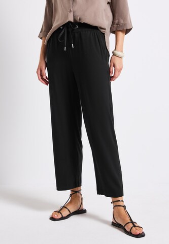 STREET ONE Loose fit Pants 'Emee' in Black: front