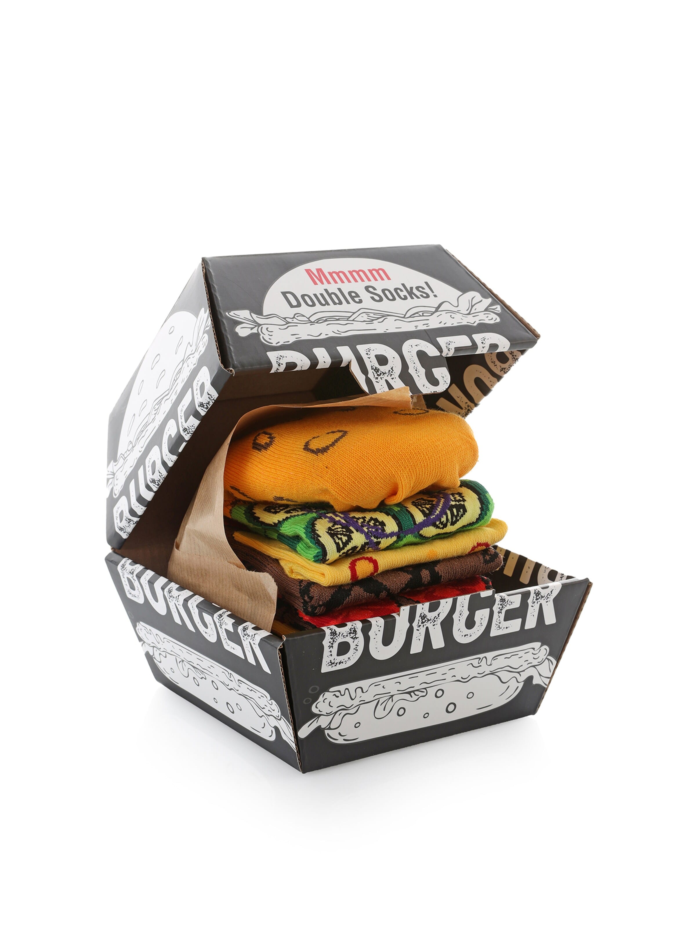 Crea Socks Sukat 'Hamburger' värissä monivärinen: etupuoli