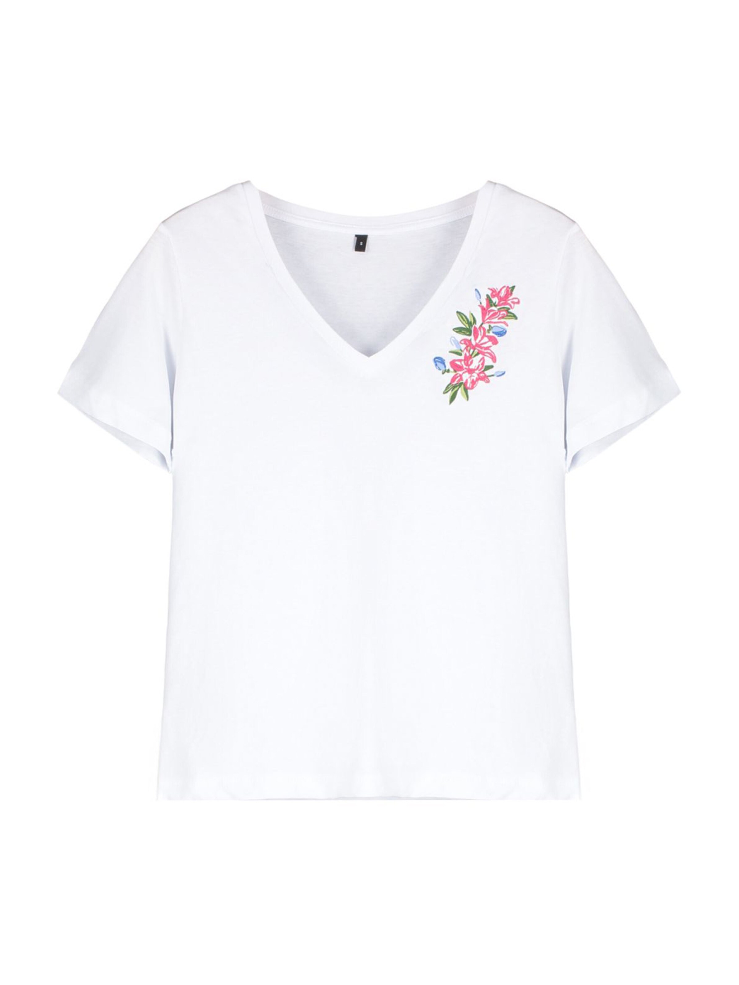 Trendyol T-shirt en bleu clair / vert / framboise / blanc, Vue avec produit