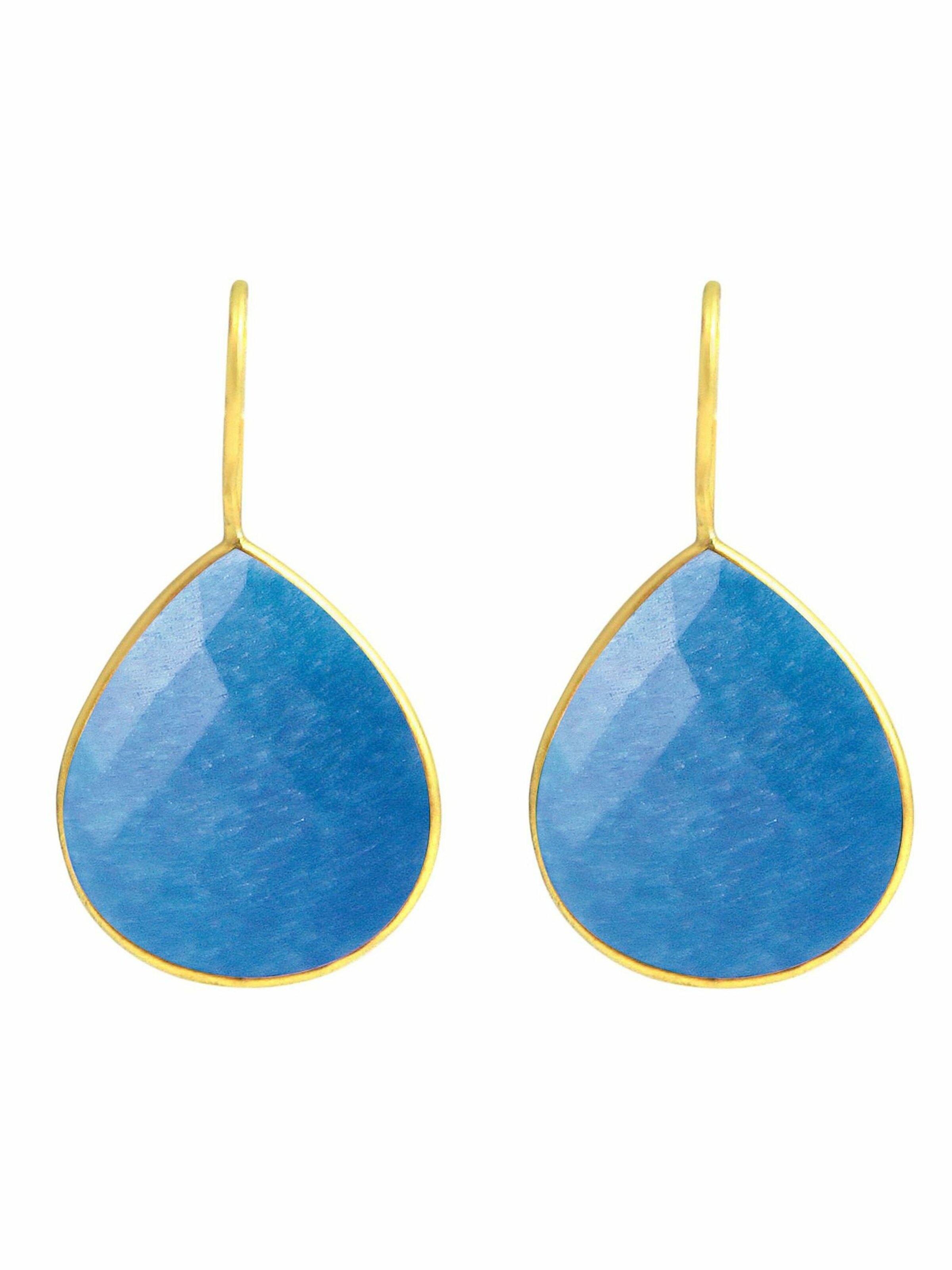 Gemshine Earrings 'Türkis' in Blue: front