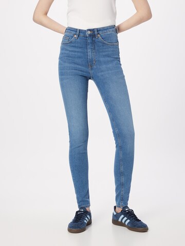 Monki Skinny Jeans in Blauw: voorkant