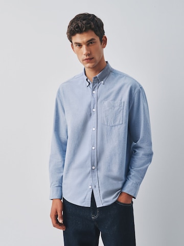 Next Comfort fit Button Up Shirt in Blue: front