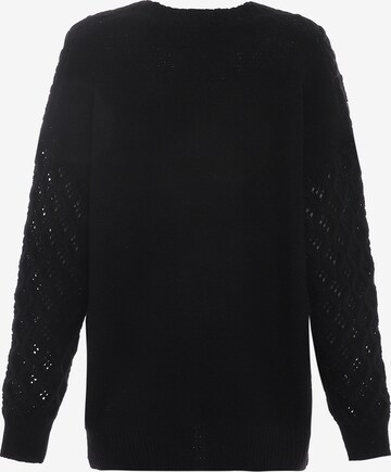 faina Knit Cardigan in Black