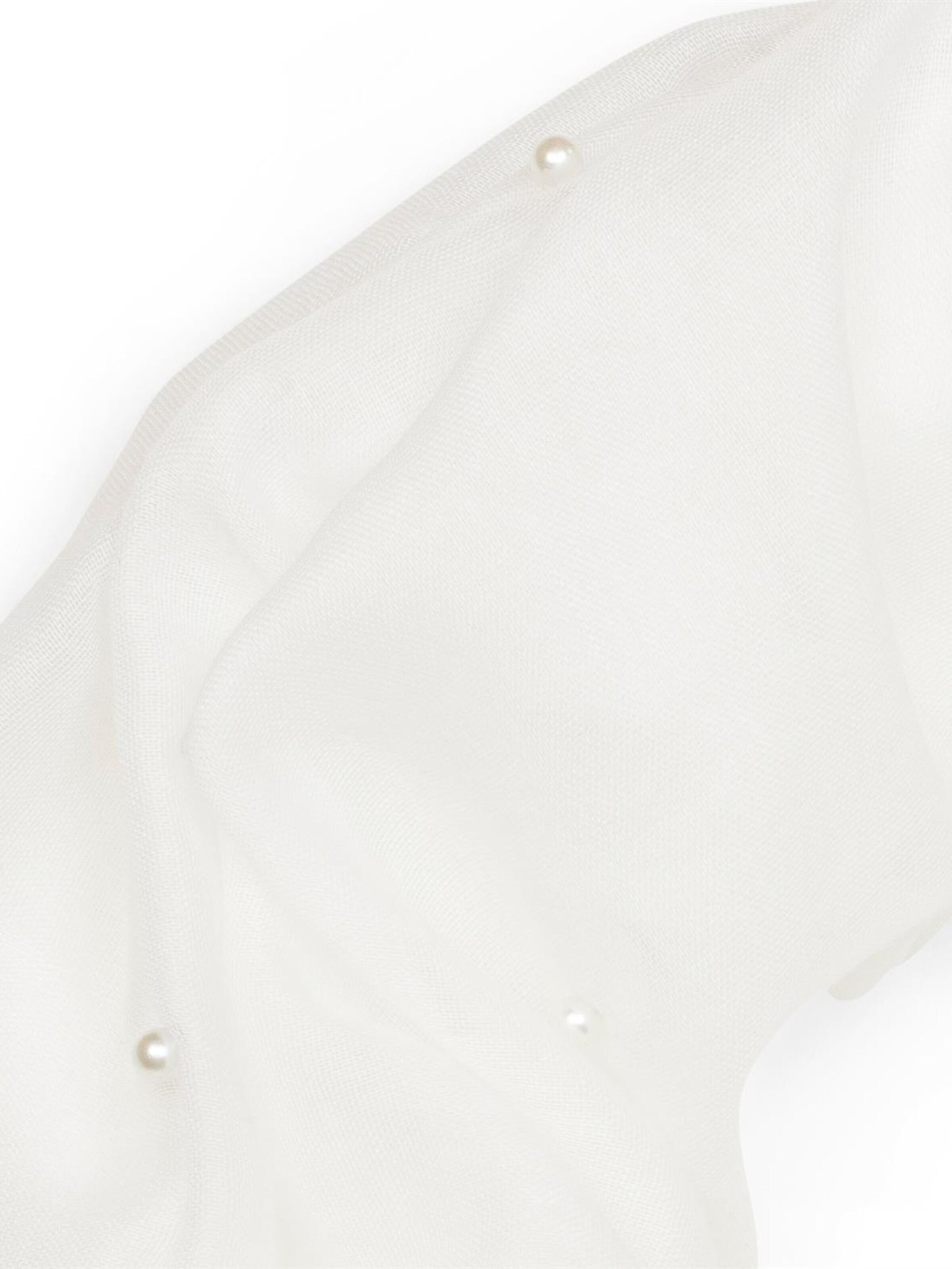 styleBREAKER Loop scarf 'Loop Schal mit Perlen Applikation' in White