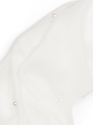 styleBREAKER Loop scarf 'Loop Schal mit Perlen Applikation' in White