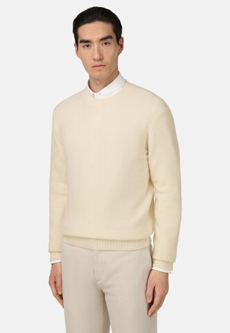 Pull-over Boggi Milano en beige : devant