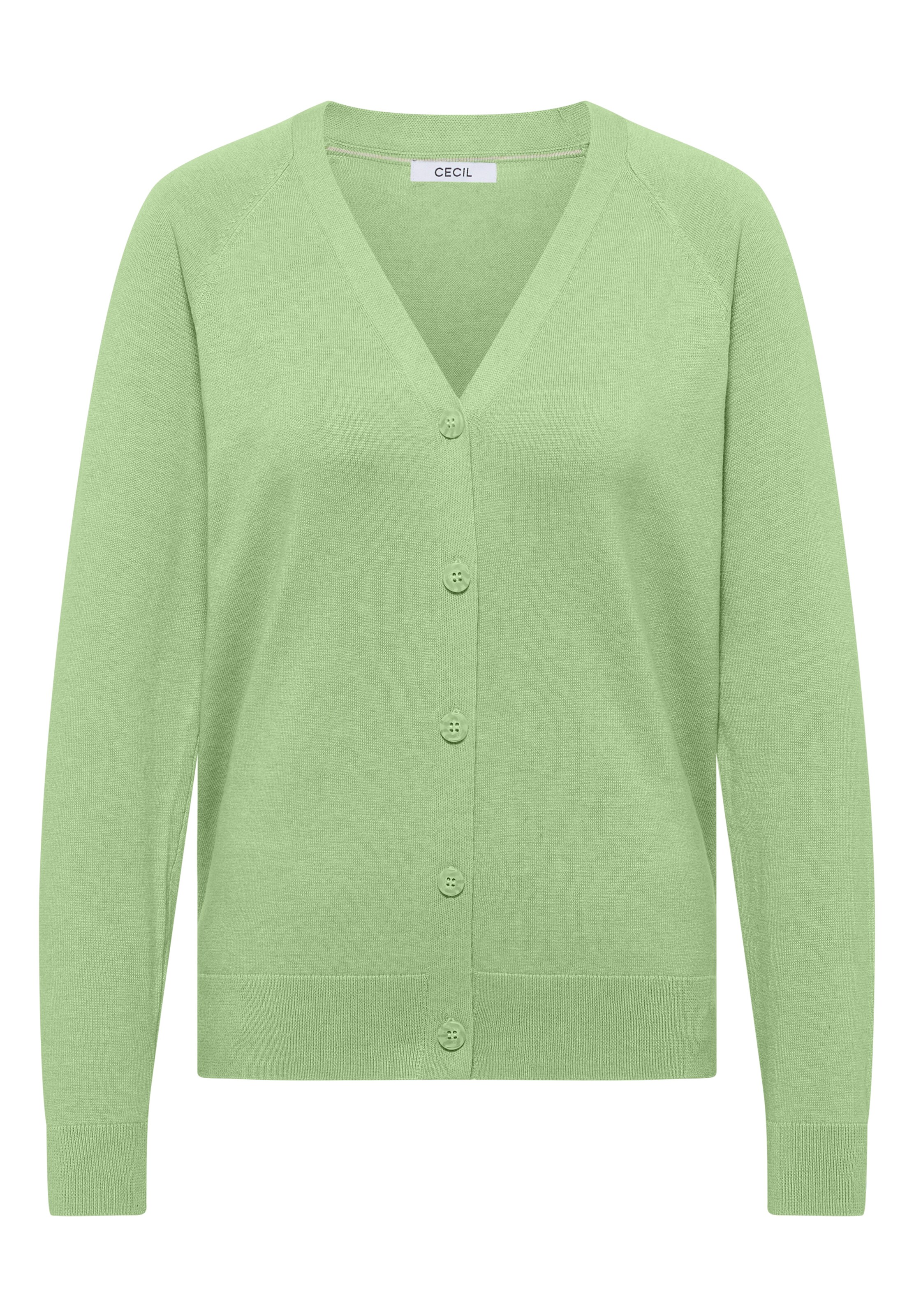 CECIL Knit Cardigan in Green: front