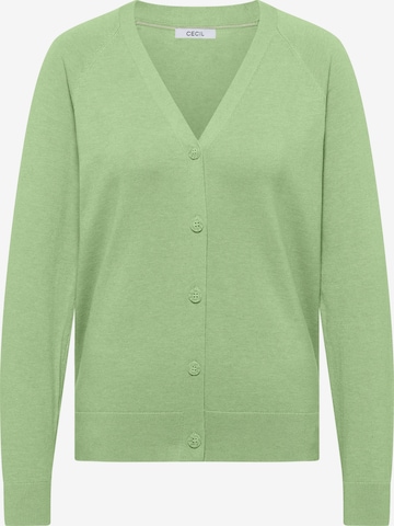 CECIL Knit Cardigan in Green: front
