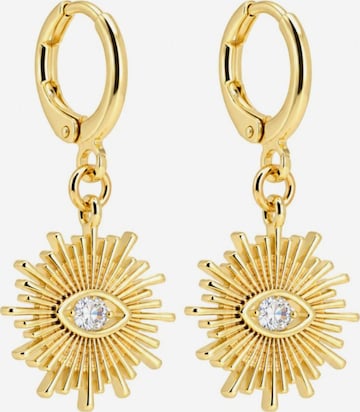 Fräulein Wunder Ohrringe 'Sonne Auge' in Gold: Vorderseite