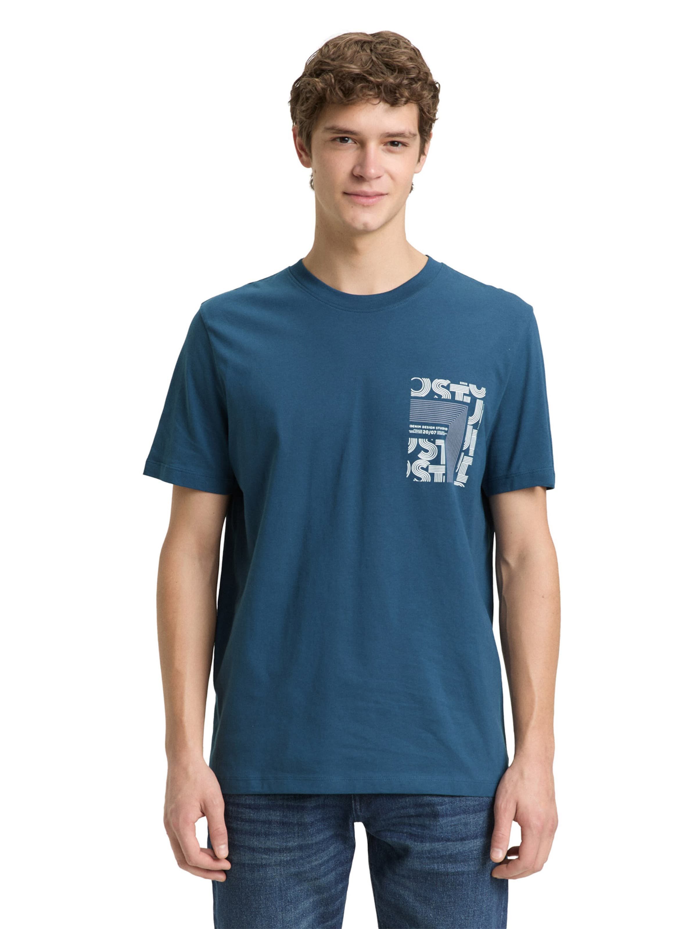 TOM TAILOR DENIM - Camiseta en azul: frente