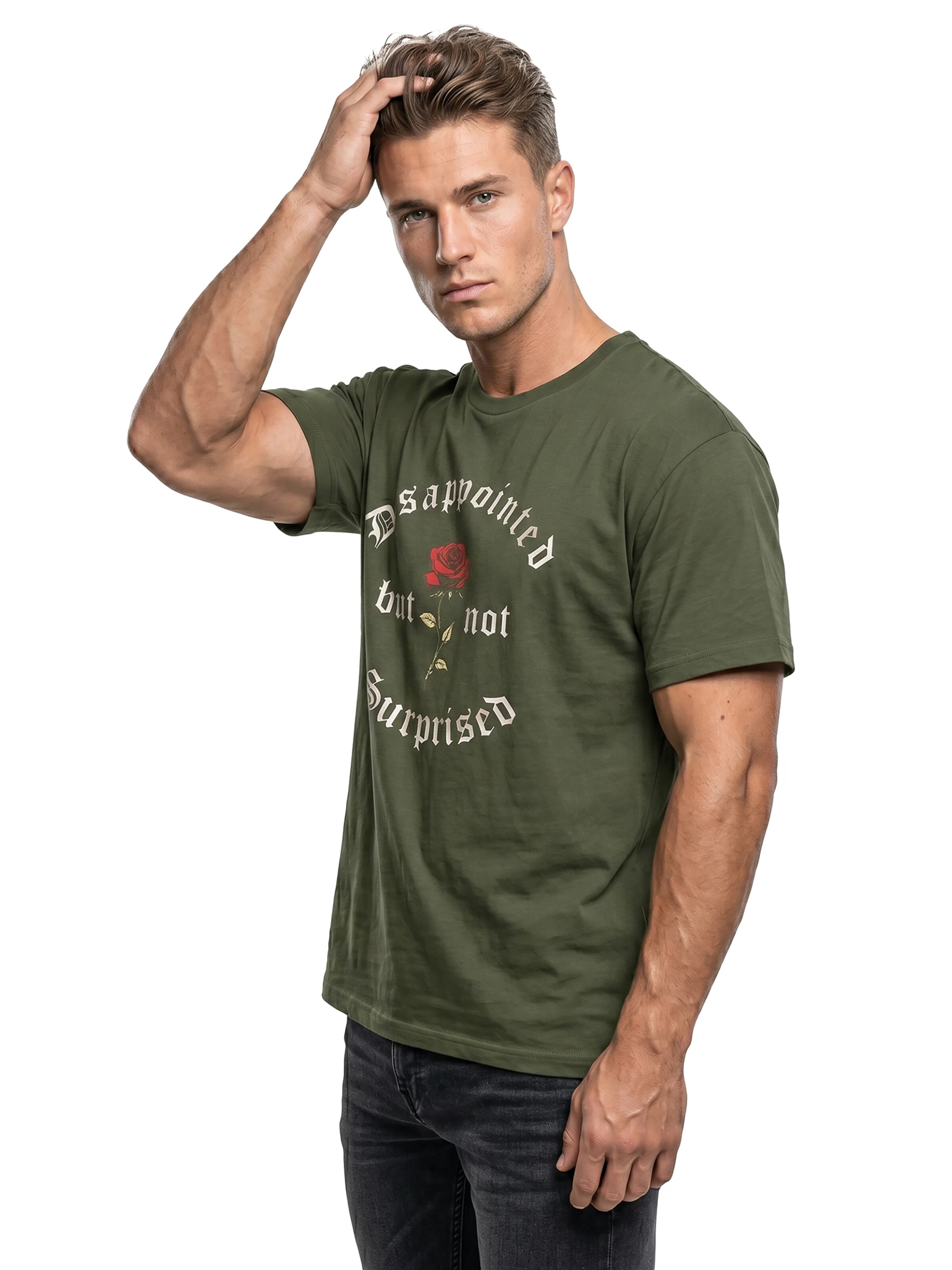 MAKAYA Shirt 'Disappointed'‌‌‌‌ in Grün