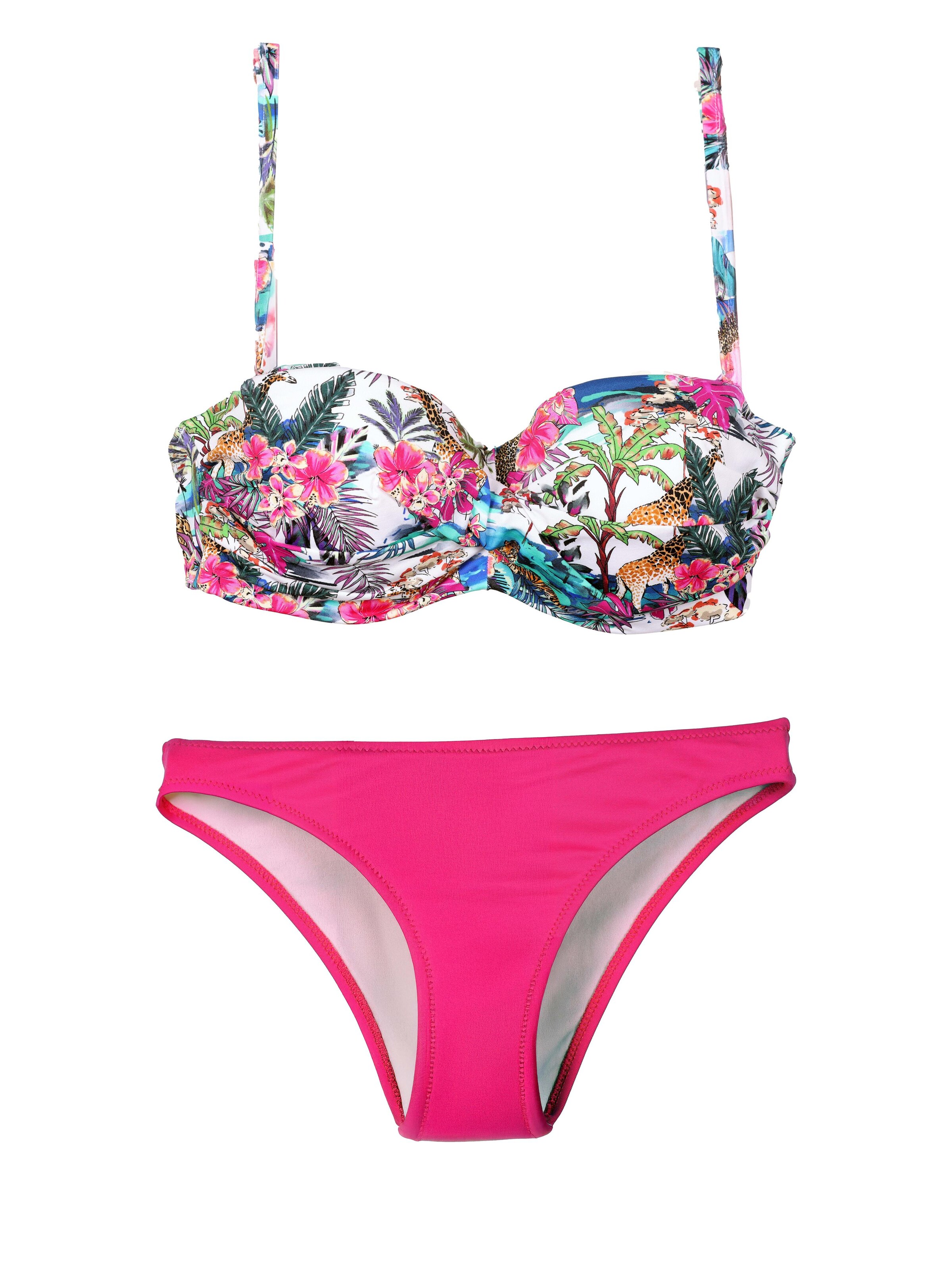 Lady Etna Bandeau Swimsuit 'Alice-23/W P19A' in Pink: front