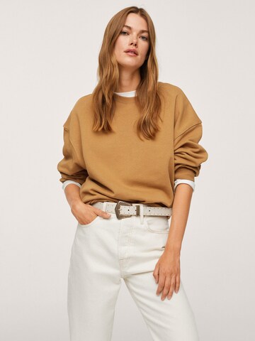 MANGO Sweatshirt 'Polka' in Brown: front