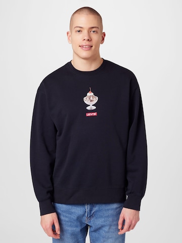 Sweat-shirt 'Relaxd Graphic Crew' LEVI'S ® en noir : devant