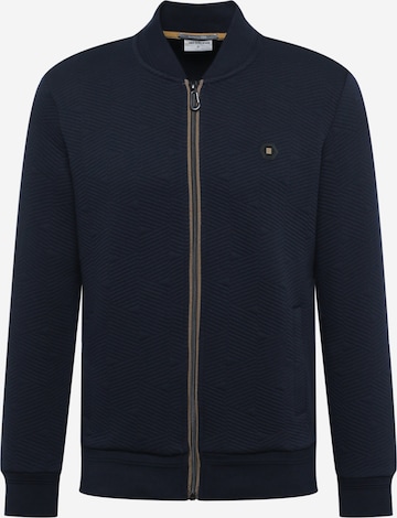 No Excess Zip-Up Hoodie in Blue: front