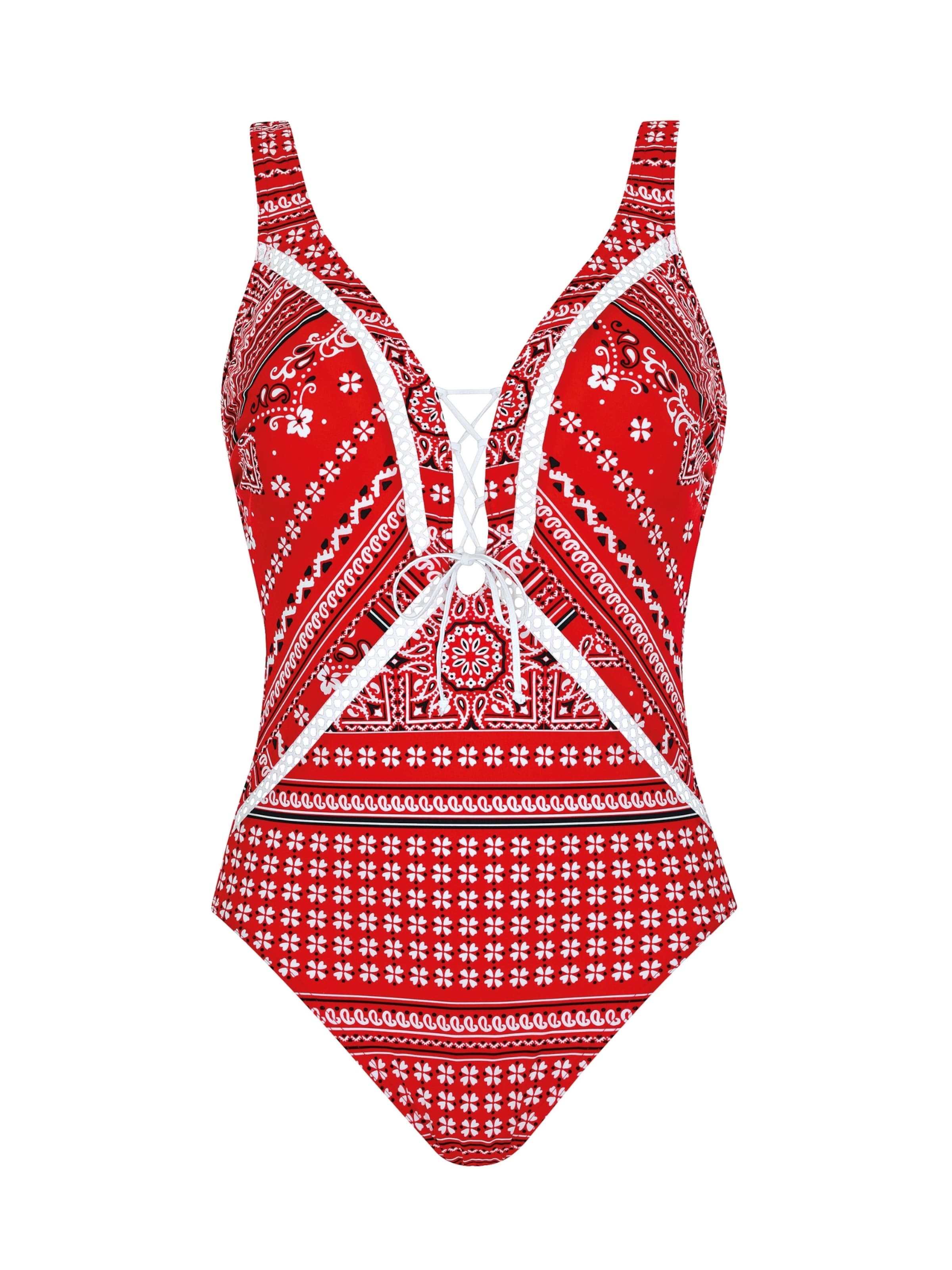 Triangle Maillot de bain SUNFLAIR en rouge : devant